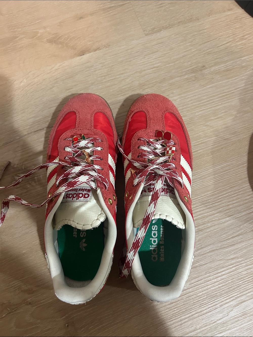 adidas Wales Bonner samba Red Suede & Canvas Sneakers - Picture 3 of 6